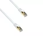 Kabel krosowy Premium Cat.7, LSZH, 2x wtyk RJ45, miedziany, biały, 0,30 m